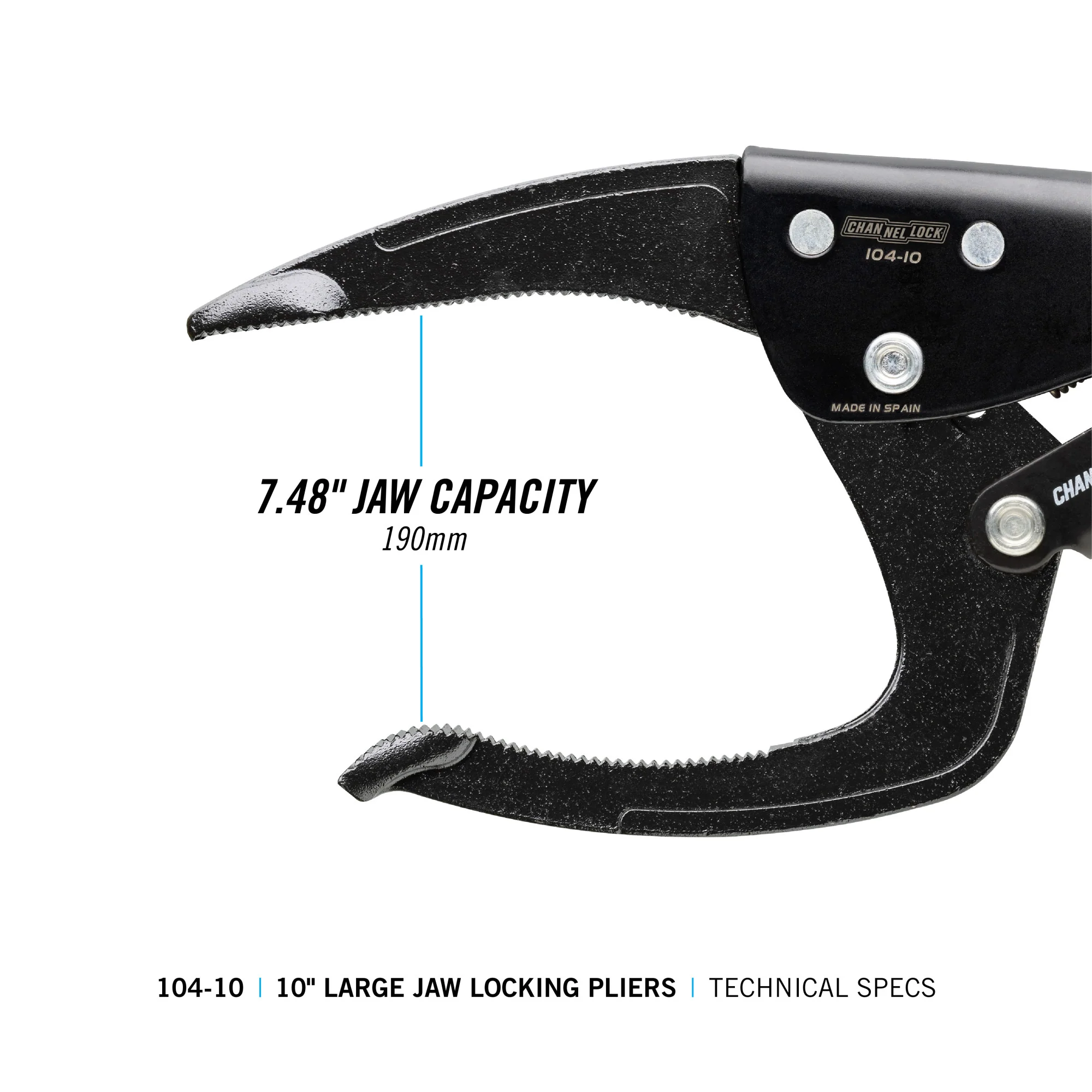 10-inch Large Jaw Locking Pliers (104-10) - Image 6