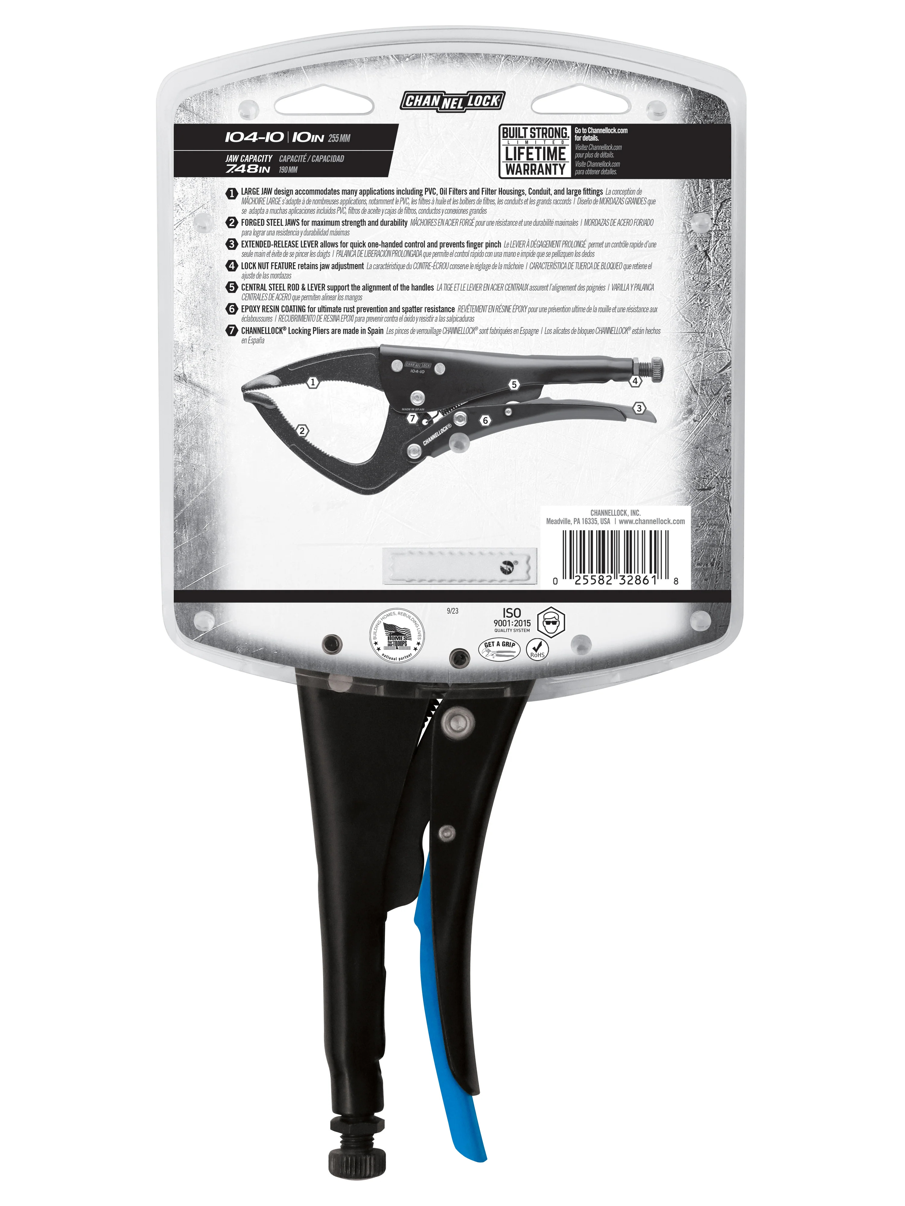 10-inch Large Jaw Locking Pliers (104-10) - Image 9