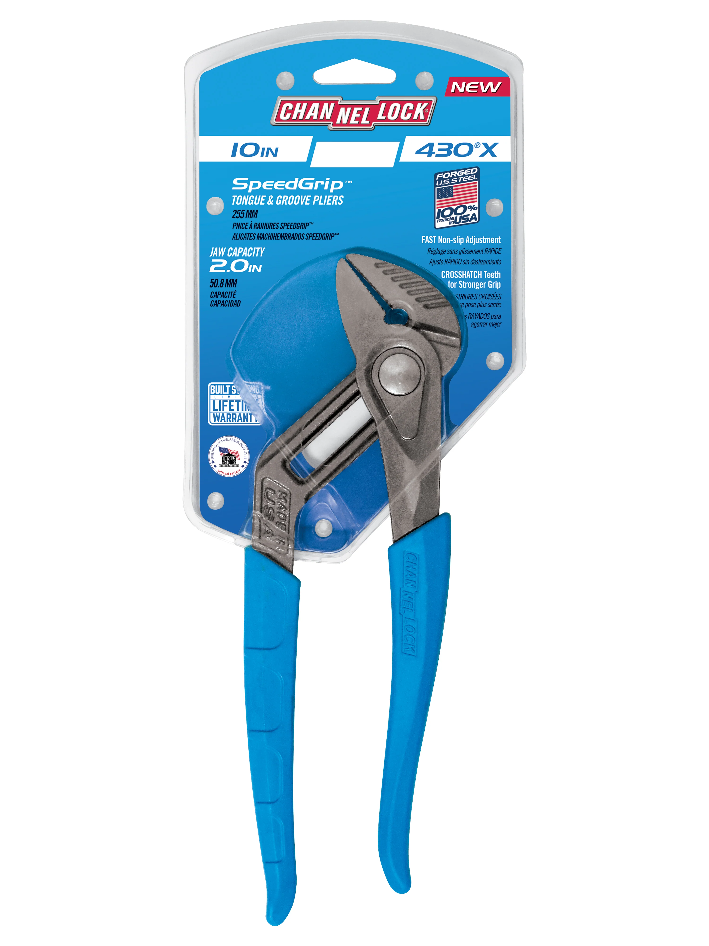 10-inch SPEEDGRIP Straight Jaw Tongue & Groove Pliers (430X) - Image 8