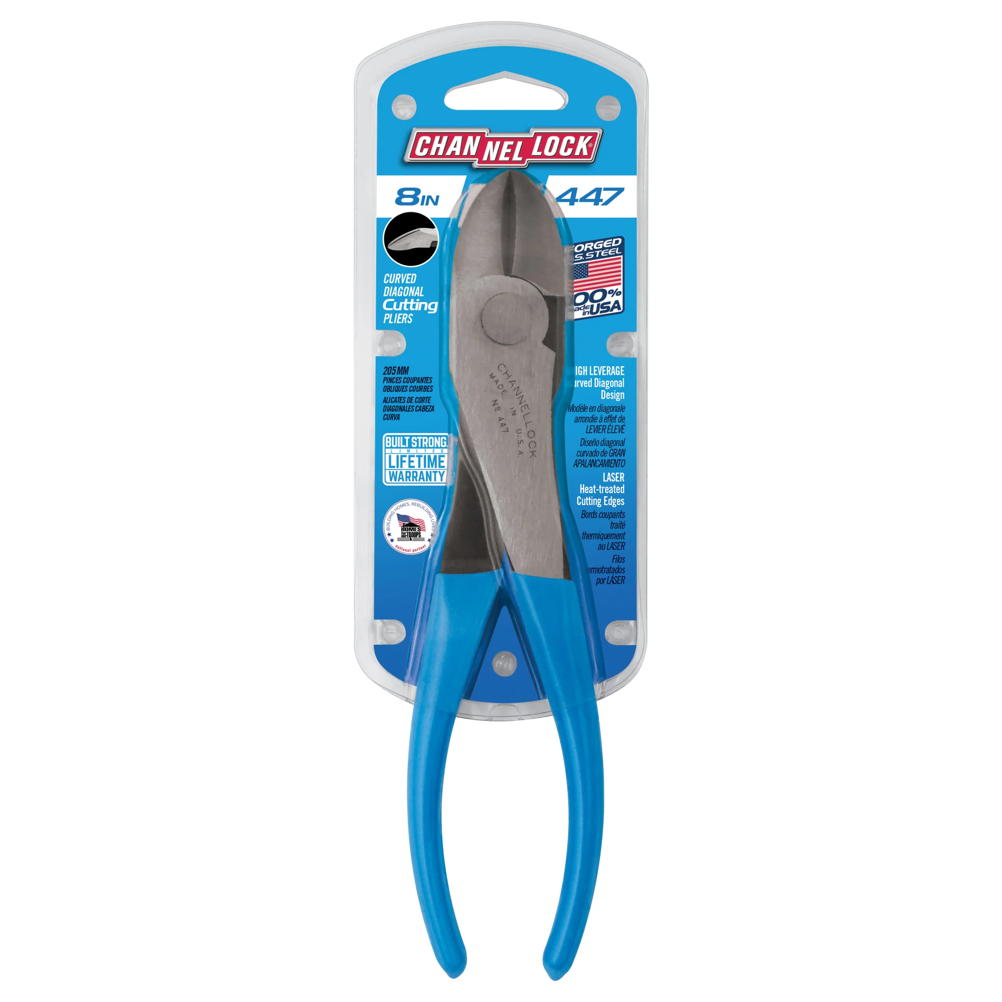 8-inch High Leverage Curved Diagonal Cutting Pliers (447) - Image 4