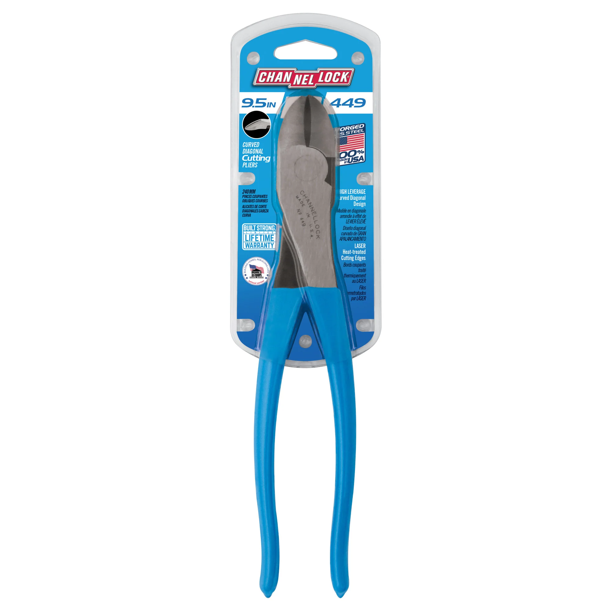 9.5-inch High Leverage Curved Diagonal Cutting Pliers (449) - Image 4